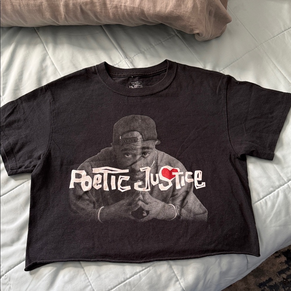 Spencer's Black Poetic Justice Crop Top